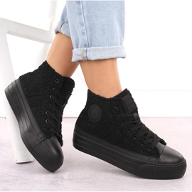 Zapatillas negras de piel de oveja con aislamiento Big Star OO274A443 negro 4