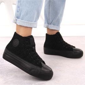 Zapatillas negras de piel de oveja con aislamiento Big Star OO274A443 negro 5