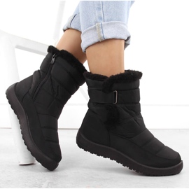 Botas de nieve de mujer Filo Donna Z24-50 negras con pelo negro 4