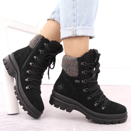 Botas de mujer de piel con pinchos, negro Rieker X8200-00 9