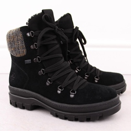 Botas de mujer de piel con pinchos, negro Rieker X8200-00 6