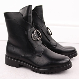 Botas aislantes de mujer con decoración, negras Potocki 12441 negro 2