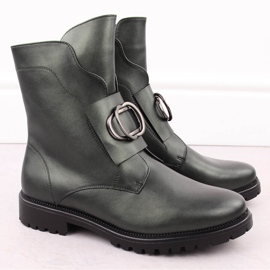 Botas aislantes de mujer con decoración, verde Potocki 12441 2