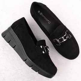 Zapatos cuña mujer negros Potocki 12490 2
