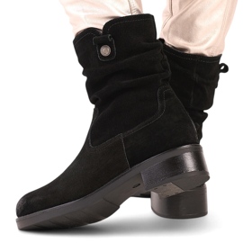 Botas de mujer de piel serraje negro de Sergio Leone BT355-S 16