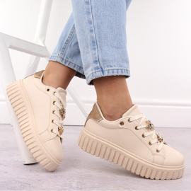 News Deportivas mujer plataforma beige NOVEDAD 4756 5