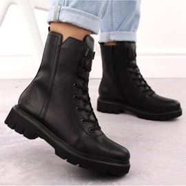 Botas de trabajo para mujer con aislamiento de piel, color negro Remonte D1W76-00 11