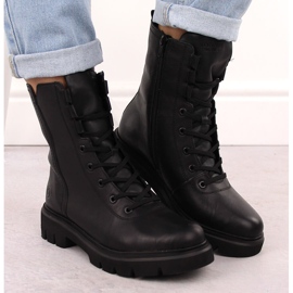 Botas de trabajo para mujer con aislamiento de piel, color negro Remonte D1W76-00 12