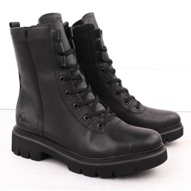 Botas de trabajo para mujer con aislamiento de piel, color negro Remonte D1W76-00 9