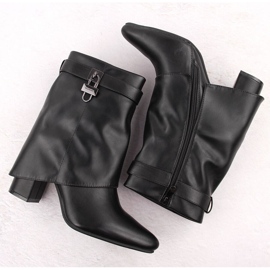 Botines de mujer, negro, Vinceza 16468 3