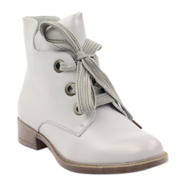 Botas Sergio Leone 300 plata metalizado gris 1