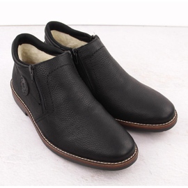Botas de piel con aislamiento para hombre, negras, Rieker 15399-00 negro 2