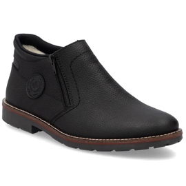 Botas de piel con aislamiento para hombre, negras, Rieker 15399-00 negro 5