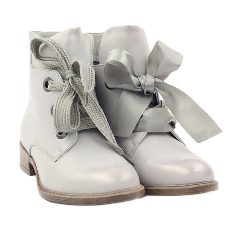 Botas Sergio Leone 300 plata metalizado gris 4