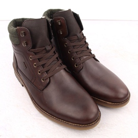 Botines de piel impermeables, zapatos aislantes para hombre, marrón Rieker F4544-25 2 Botines de piel impermeables, zapatos aislantes para hombre, marrón Rieker F4544-25 2