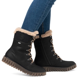 Botas impermeables de mujer con pelo, negro Rieker Y3424-00 1