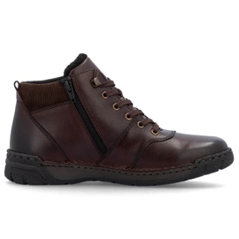 Botines de piel impermeables, zapatos aislantes para hombre, marrón Rieker B0308-25 9