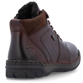Botines de piel impermeables, zapatos aislantes para hombre, marrón Rieker B0308-25 3