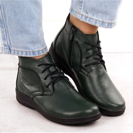 Botines aislantes de piel, verde Helios 612-2 7