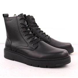 Botas de piel con aislamiento para hombre, negras, Rieker 30101-00 negro 1