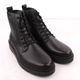 Botas de piel con aislamiento para hombre, negras, Rieker 30101-00 negro 2