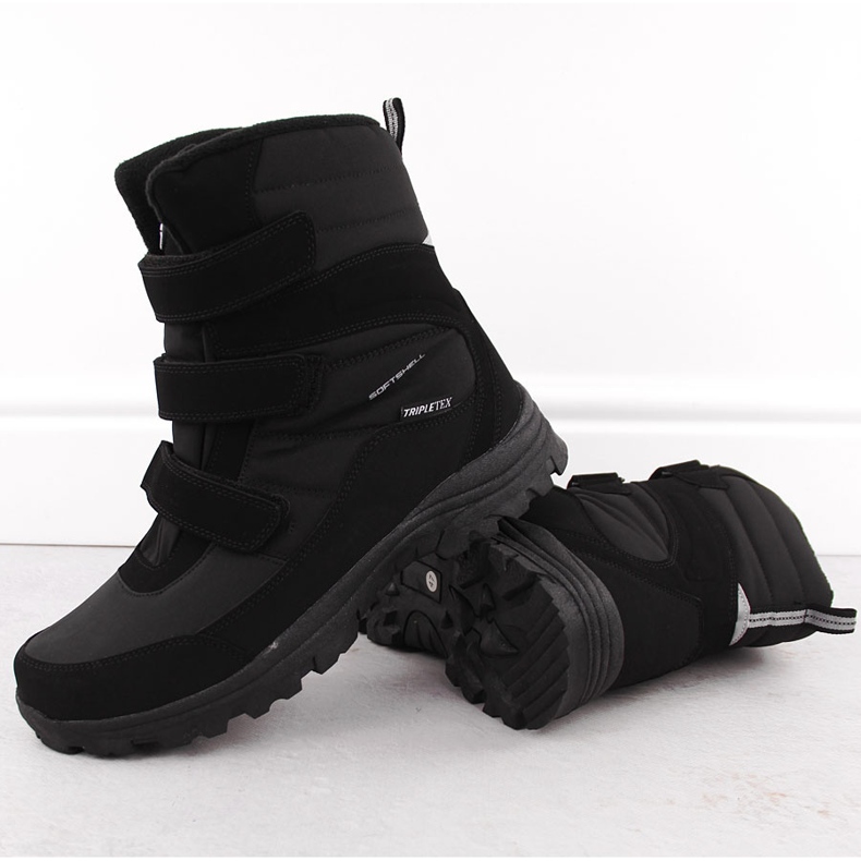 Botas de nieve oversize impermeables para hombre, negras American Club SN45 negro 2