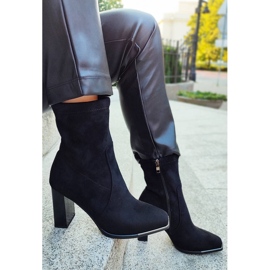 Botines de ante para mujer, negro, GD-FL2098B 10