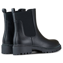 Botas Chelsea de mujer aislantes con circonitas, negro RXJ-210B 3