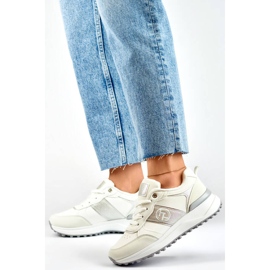 Calzado deportivo mujer, zapatillas con plataforma, blanco Y3806W 2