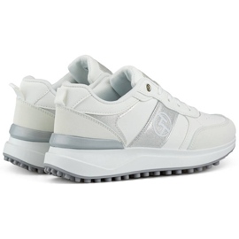 Calzado deportivo mujer, zapatillas con plataforma, blanco Y3806W 3