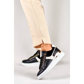 Deportivas con plataforma para mujer, color negro JF3060B 4