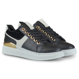 Deportivas con plataforma para mujer, color negro JF3060B 6