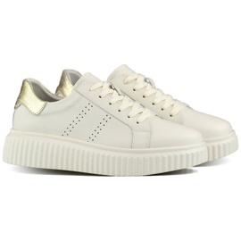 Deportivas mujer en piel con plataforma, beige GD-RS2007BE 1 Deportivas mujer en piel con plataforma, beige GD-RS2007BE 1