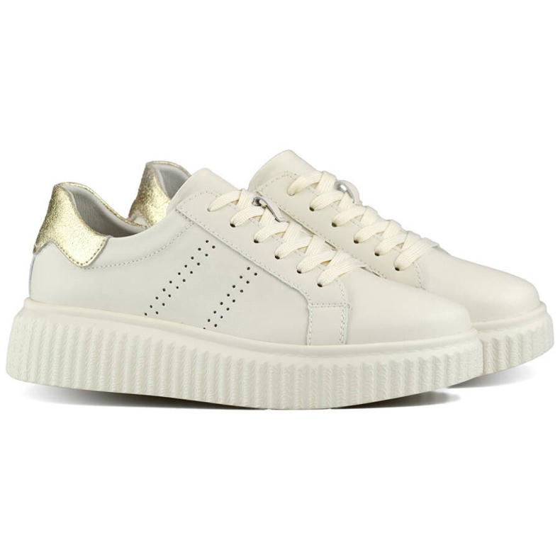 Deportivas mujer en piel con plataforma, beige GD-RS2007BE 1 Deportivas mujer en piel con plataforma, beige GD-RS2007BE 1