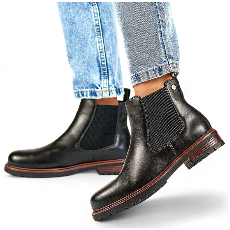 Botas Chelsea con aislamiento para mujer, negras GD-WL71B negro 1