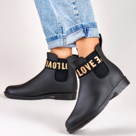 Chanclas de mujer negro mate S06B/GO 1