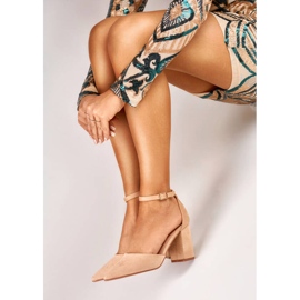 Salón beige con cierre al tobillo QA203BE 2