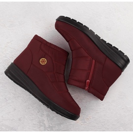 News Botas de nieve mujer cuña burdeos Novedad 5029 rojo 3