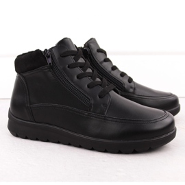 Botas cómodas de cuero negro con aislamiento de Filippo DBT6629 3