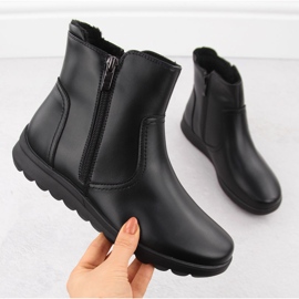 Botines de mujer de piel negra con cremallera FIlippo DBT6630 negro 1