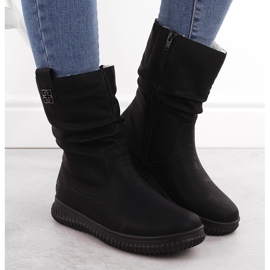 Botas aislantes para mujer con plataforma negra Rieker 74283-00 negro 11