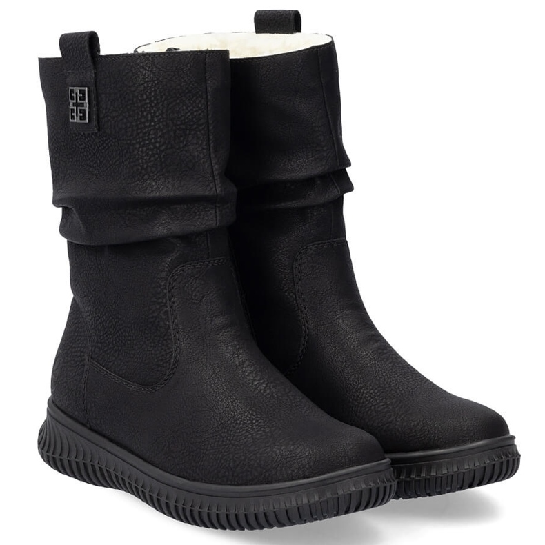Botas aislantes para mujer con plataforma negra Rieker 74283-00 negro 2