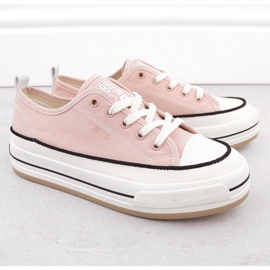 Deportivas mujer plataforma rosa Big Star NN274207 rosado 2