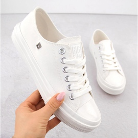 Zapatillas bajas de mujer en textil, blanco Big Star NN274285 1