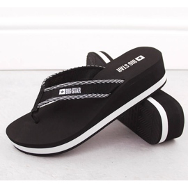 Chanclas cuña mujer negra Big Star NN274A727 negro 4