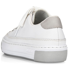 Rieker blanco L8847-80 zapatos deportivos de cuero para mujeres 1