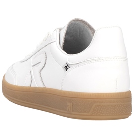 Zapatos de cuero sneakers de mujer Rieker W2200 blanco 6