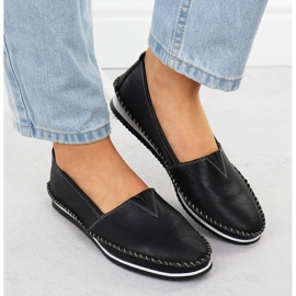 Lofers de cuero para mujeres resbaló Black T.Sokolski W25-741 negro 6