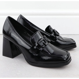 Zapatos de mujer pintados en el Potocki Negro SZ12553 Post 3