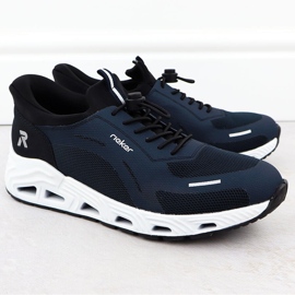 Zapatos deportivos femeninos azul marino rieker n5257-14 8
